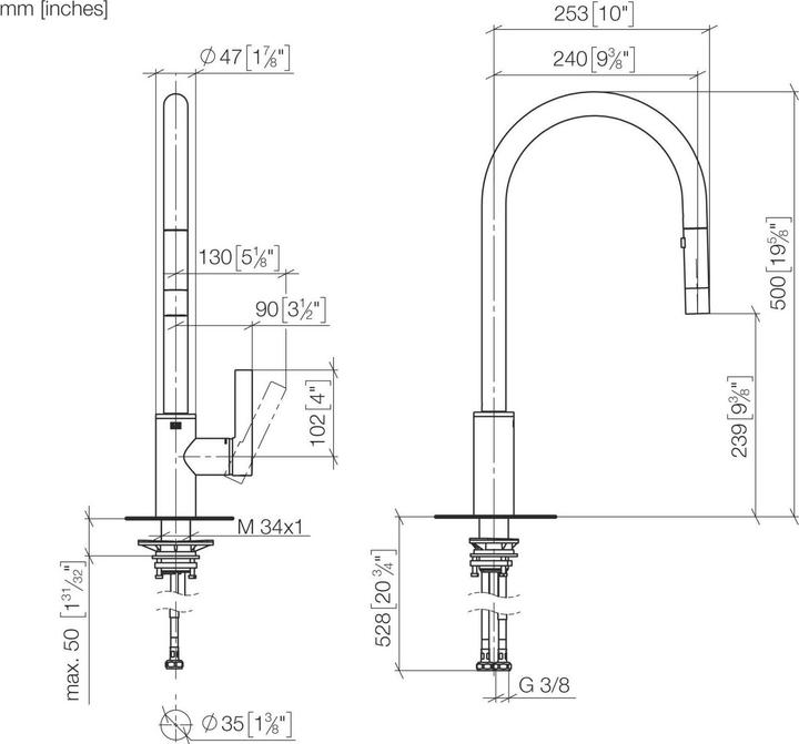 Actual product image Dornbracht 33870875-33 EHM Pull-down Tare Ultra