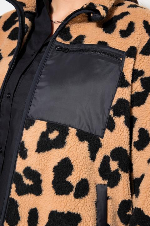 Produktbild Studio Untold Teddyjacke, Loose Shape, Leomuster (54)