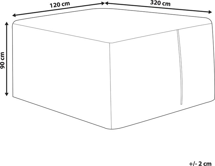 Produktbild Beliani Regenschutz für Gartenmöbel 320 x 120 x 90 cm CHUVA