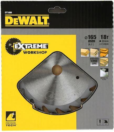 Produktbild DeWalt DT1089-QZ EXTREME Tauch-Kreissägeblatt 165x2x20 18WZ