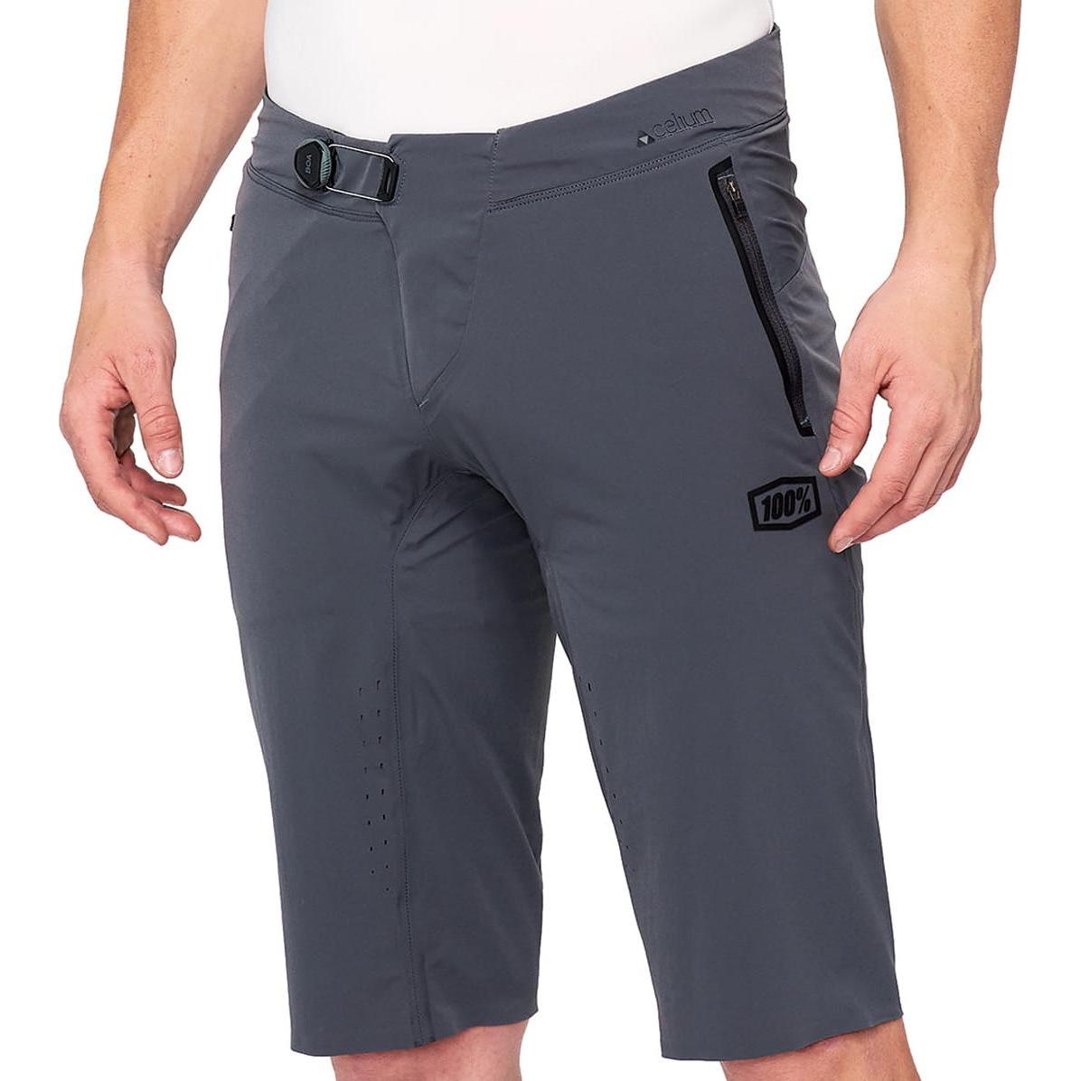100%, Herren, Velohosen, Celium Shorts (32), Grau, 32
