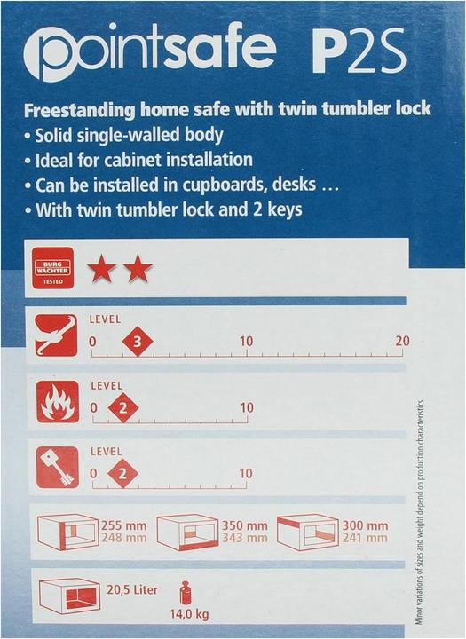 Produktbild Burg Wächter PointSafe P 2 S (20.50 l)