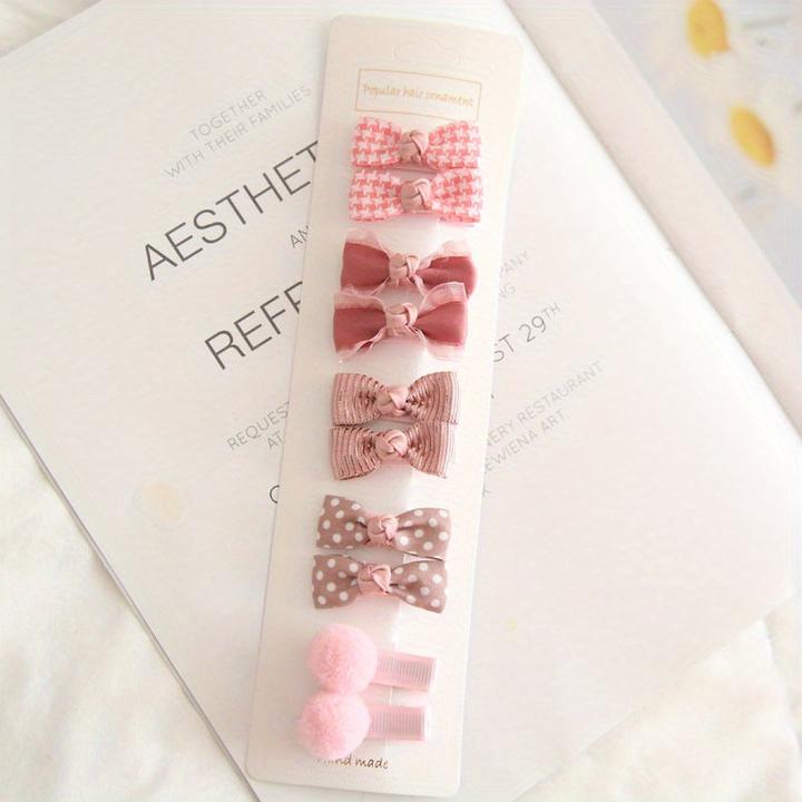 Immagine prodotto Activity Board 10pcs/set Accessori per capelli da principessa - Fermagli per capelli con fiocco a pois floreali e (Set di cravatte per capelli)