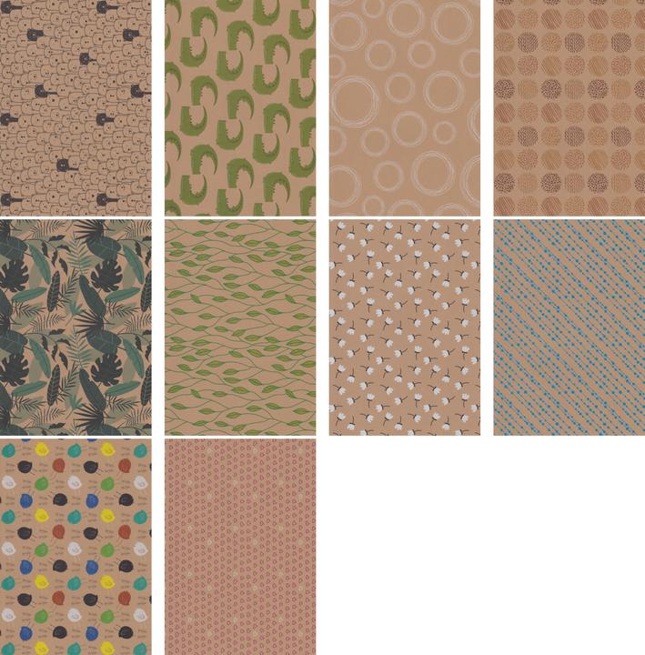 Image du produit Folia Bloc de motifs en papier kraft (230 g/m², 1x)