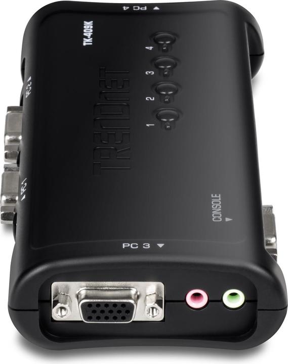 Produktbild Trendnet TK-409K KVM Switch 4-Port USB Kit mit Audio