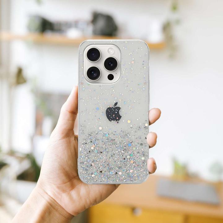 Image du produit Cadorabo Coque pour Apple iPhone 15 PRO TPU funkelnder Glitter (Apple iPhone 15 Pro)