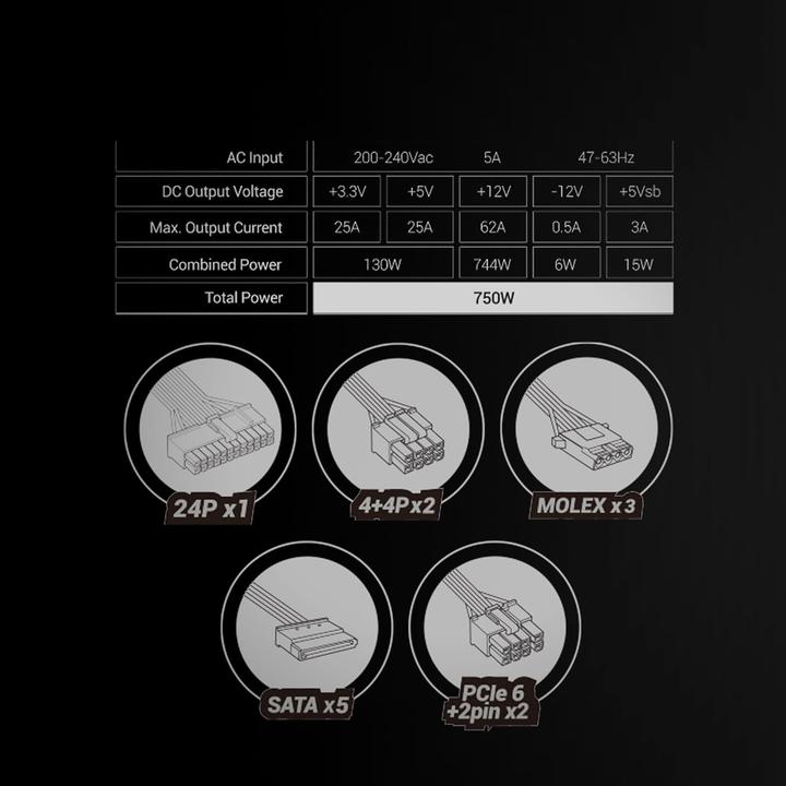 Image du produit Mars Gaming MPB750SIMW (750 W)