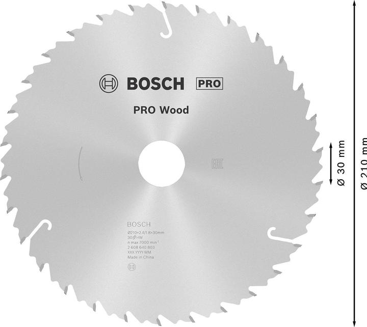 Immagine prodotto Bosch Professional Zubehör Lama per sega circolare PRO Wood, 210 x 2,4 x 30 mm
