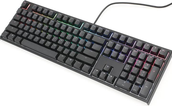 Produktbild Ducky ONE 2 Backlit PBT Gaming Tastatur, MX-Speed-Silver, RGB LED - schwarz (US) (US, Kabelgebunden)