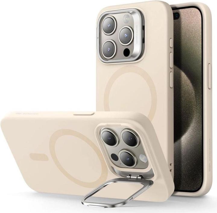Produktbild ESR Cloud Kickstand Halolock-Hülle mit MagSafe für iPhone 15 Pro – Beige (Apple iPhone 15 Pro)