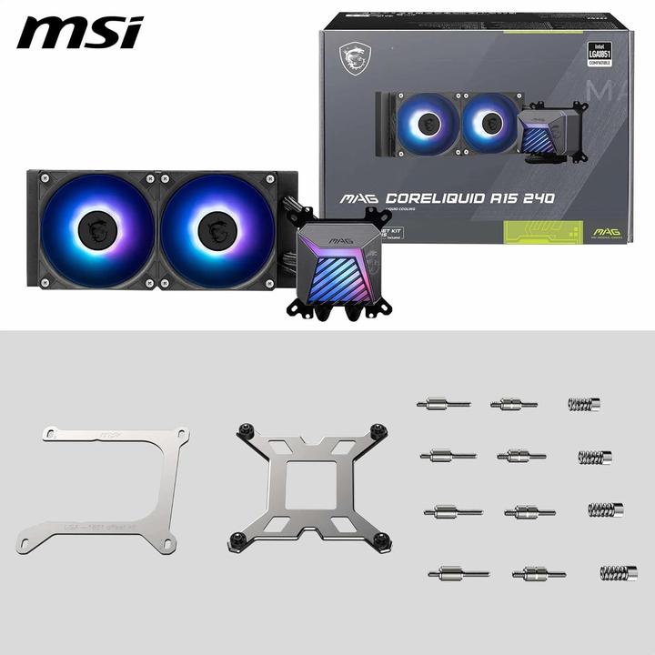 Actual product image MSI MAG CORELIQUID A15 240 COOLER