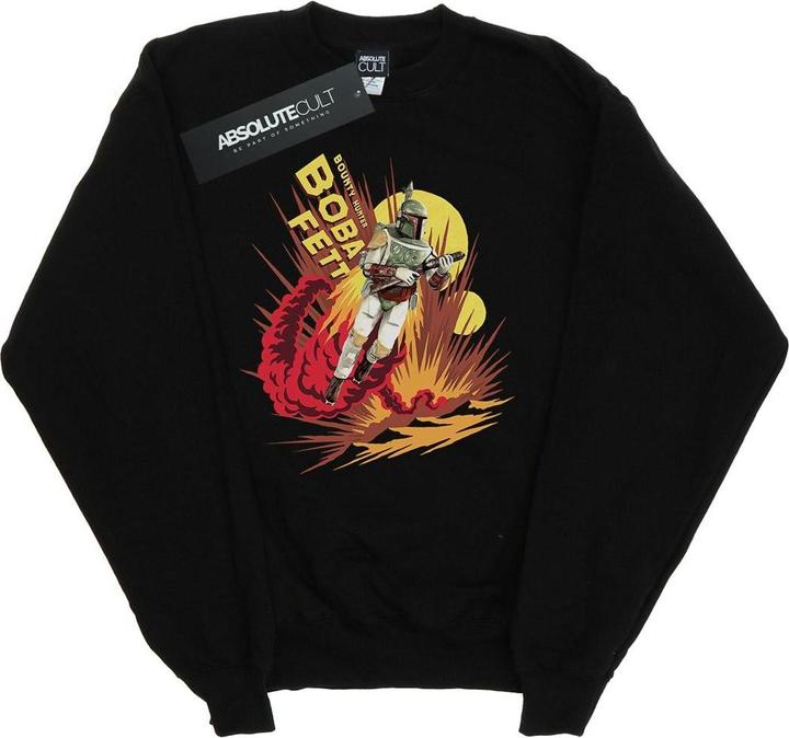 Actual product image Star Wars Mens Boba Fett Rocket Powered Sweatshirt (L)