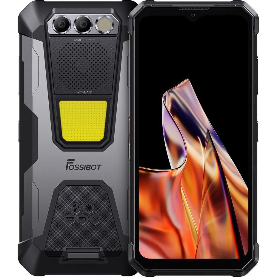 Fossibot F106 Pro (256 GB, Schwarz, 6.58", 48 Mpx, 4G), Smartphone, Schwarz