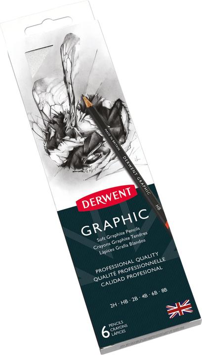 Actual product image Derwent Graphic pen set 6 (2H, HB, 2B, 4B, 6B, 8B, 6 x)