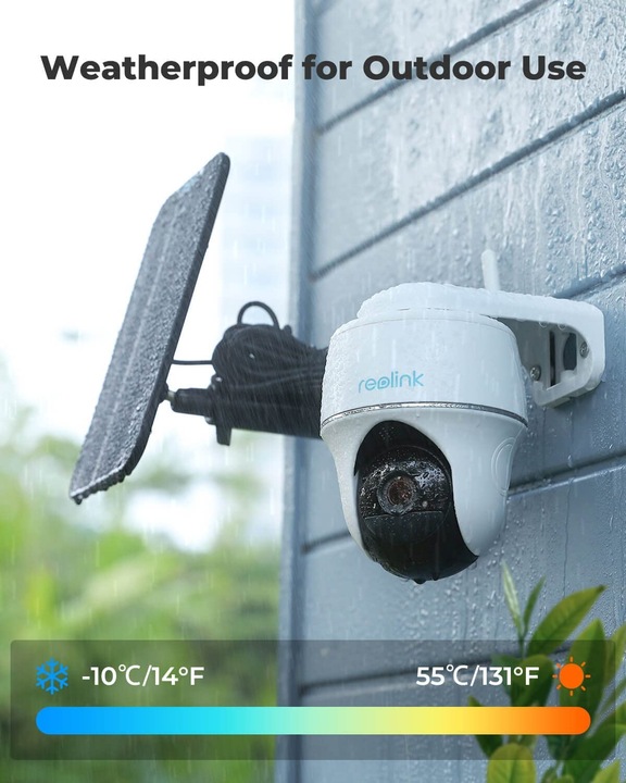 Actual product image Reolink Argus PT 2K 4MP incl. solar panel and 64GB (2560 x 1440 Pixels)