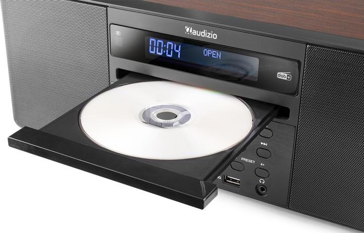Produktbild Audizio Radio/CD-Player Prato Dunkelbraun (FM, DAB+, Bluetooth)