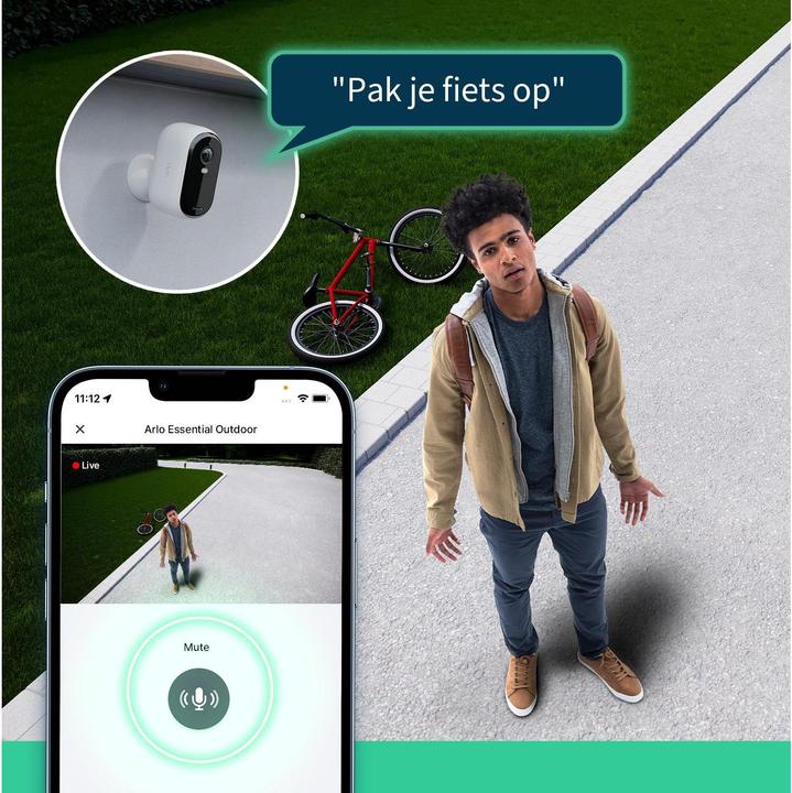 Produktbild Arlo Essential 2K Überwachungskamera - 1er Set (2560 x 1440 (WQHD))