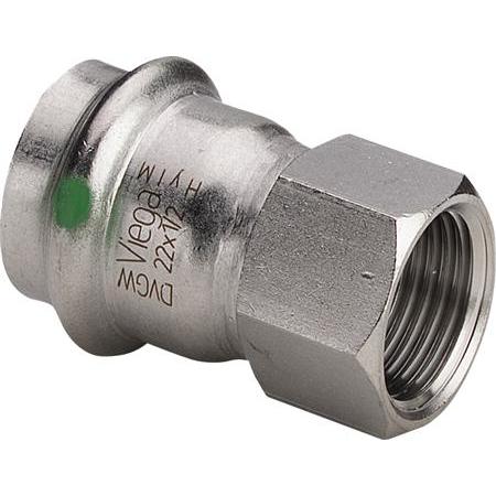 Viega, Rohrverbindungstechnik, Sanpress Inox overgang 54 mm x 2" rustfrit stål, 436681 (Pressverbindung)