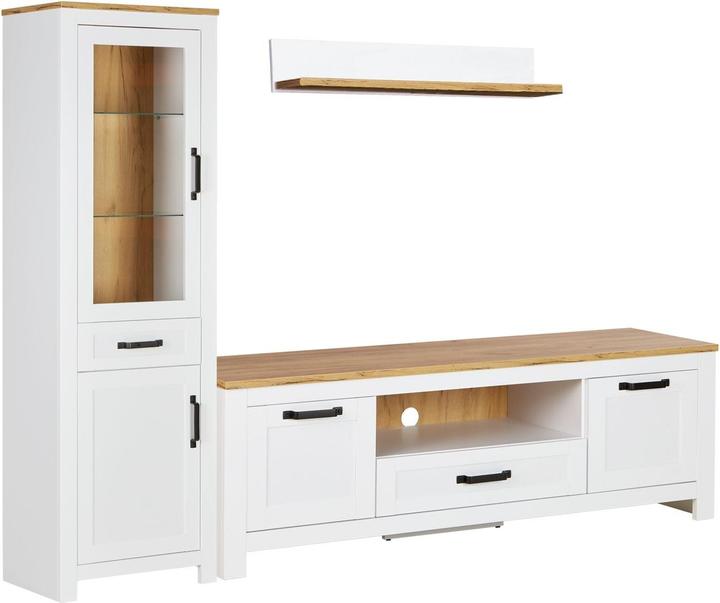 Produktbild Homestyle4u Wohnwand Anbauwand Landhaus