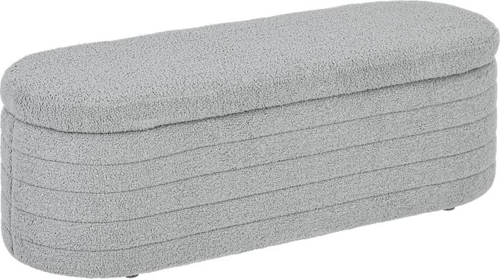 Image du produit Homcom Polsterbank Polyester, Eukalyptusholz Hellgrau (41 cm)