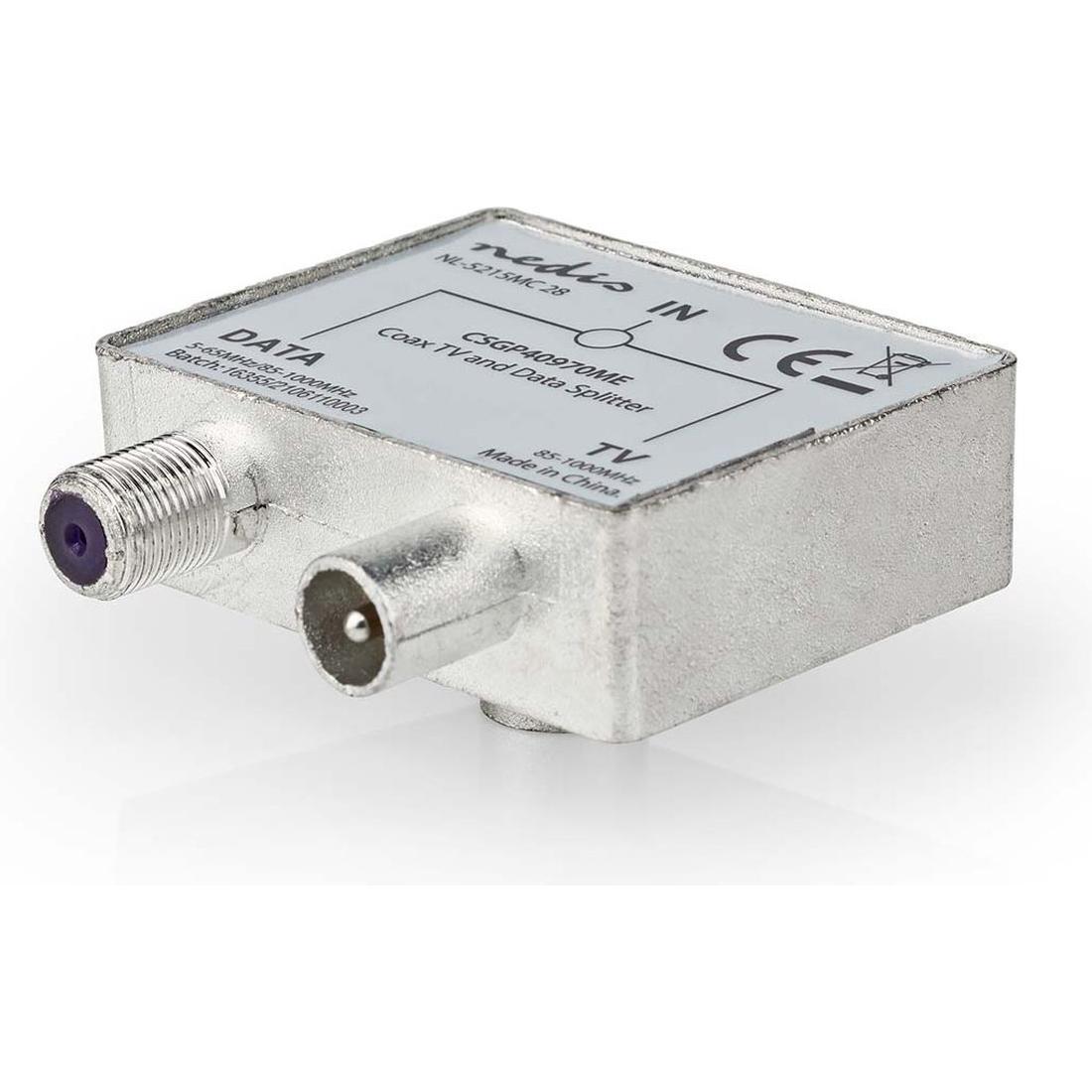 Nedis Adattatore per satellite e antenna presa F / spina IEC (coassiale) presa IEC (coassiale) (Collettori e ramificazioni), Cavo antenna