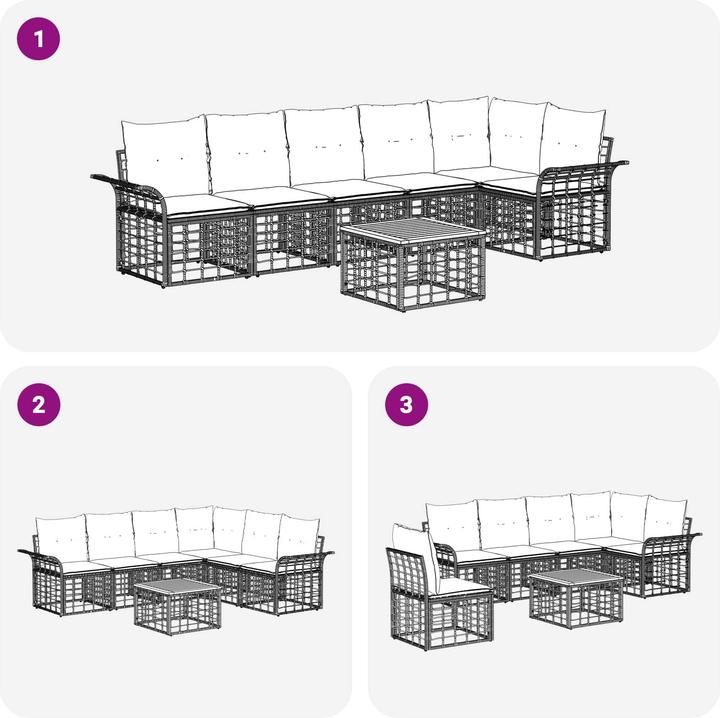 Produktbild vidaXL Outdoor-Sofa