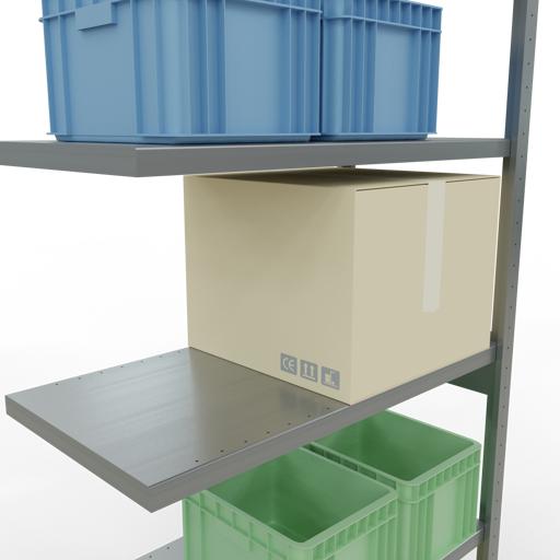 Actual product image Schulte Lagertechnik MULTIplus250 boltless add-on bay system with length bolts