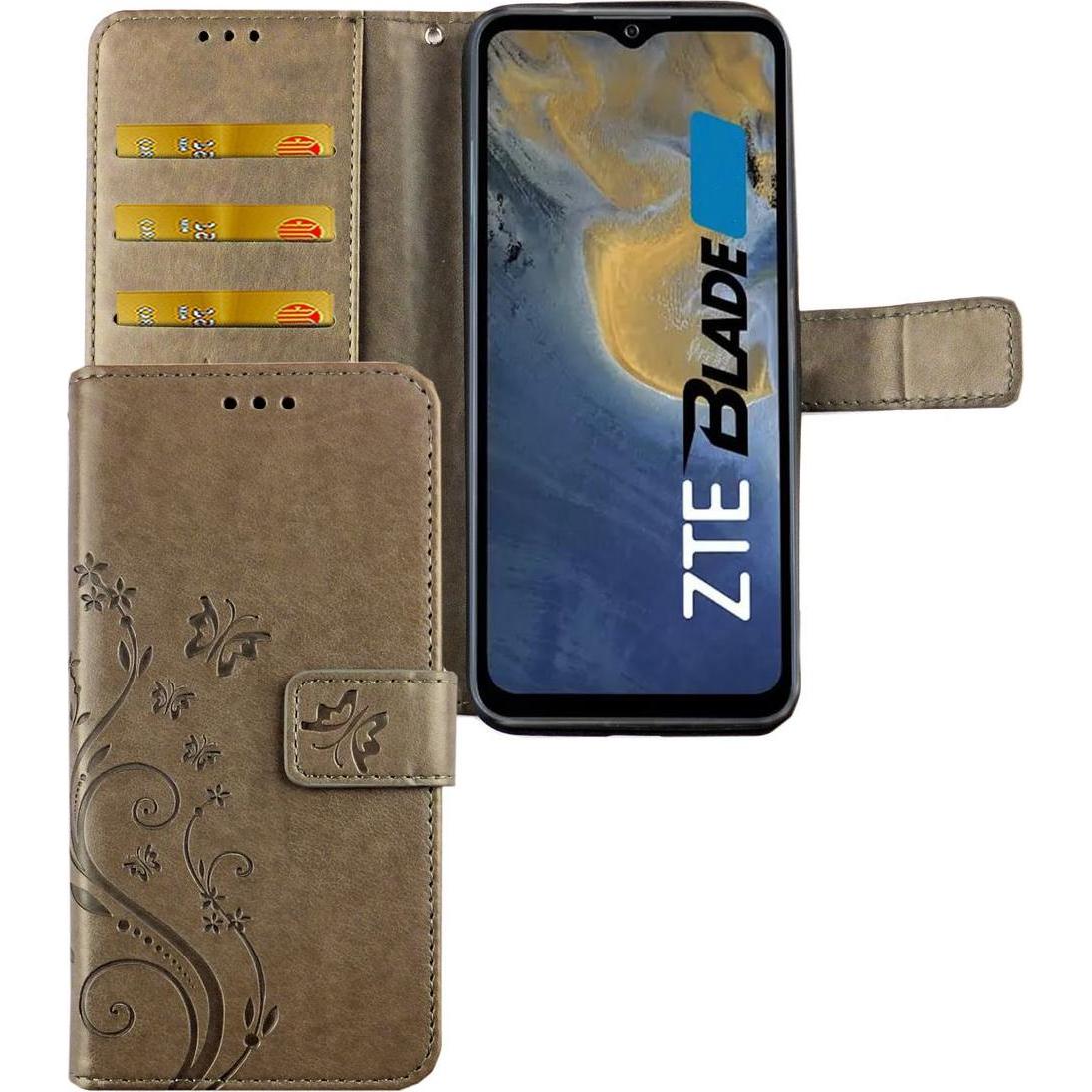 König Design Handyhülle für ZTE Blade V30 Vita Case Cover Schutztasche Schutzhülle Bookstyle (ZTE Blade V30 Vita), Smart...
