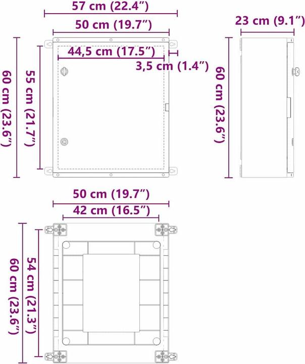 Produktbild vidaXL Werkzeugaufbewahrungsschrank (23 cm, 60 cm)