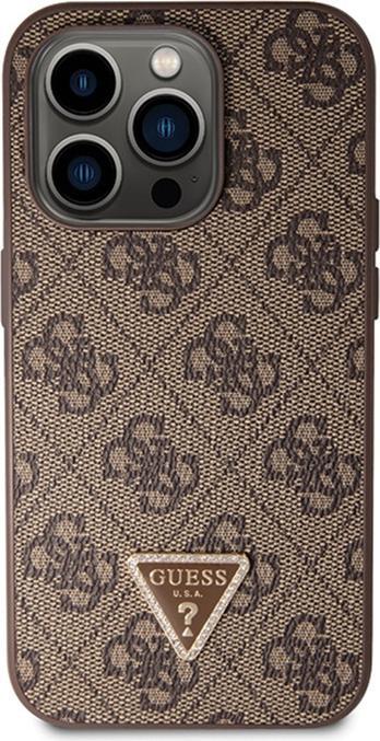 Actual product image Guess GUHCP14LP4TDSCPW iPhone 14 Pro 6.1" brązowy/brown hardcase Crossbody 4G Metal Logo (Apple iPhone 14 Pro)