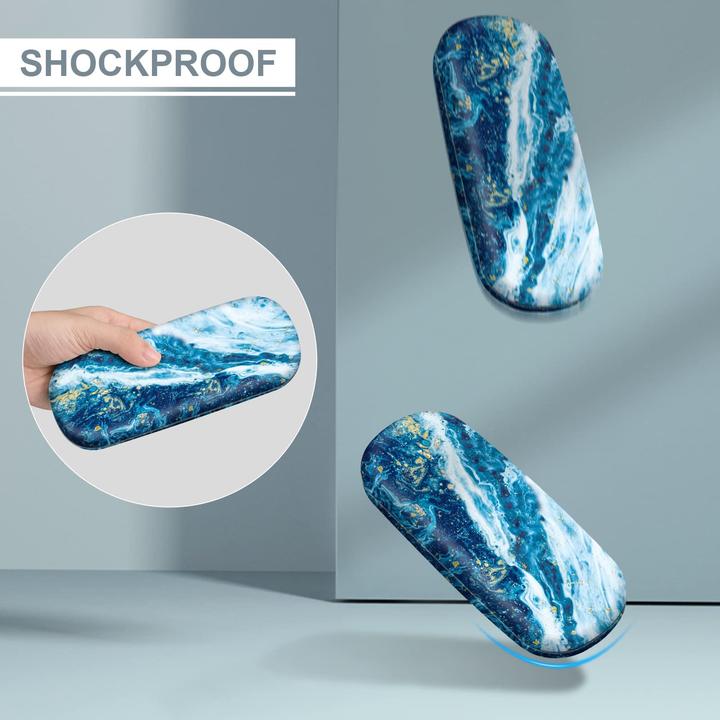 Produktbild Only-Bags.Store Tragbares Hartschalen-Brillenetui mit Brillenputztuch - Etui für Brillen und Sonnenbrillen