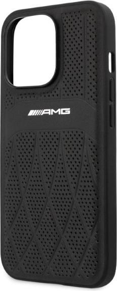 Actual product image Mercedes AMG AMHCP13LOSDBK iPhone 13 Pro / 13 6.1" czarny/black hardcase Leather Curved Lines (Apple iPhone 13 Pro)