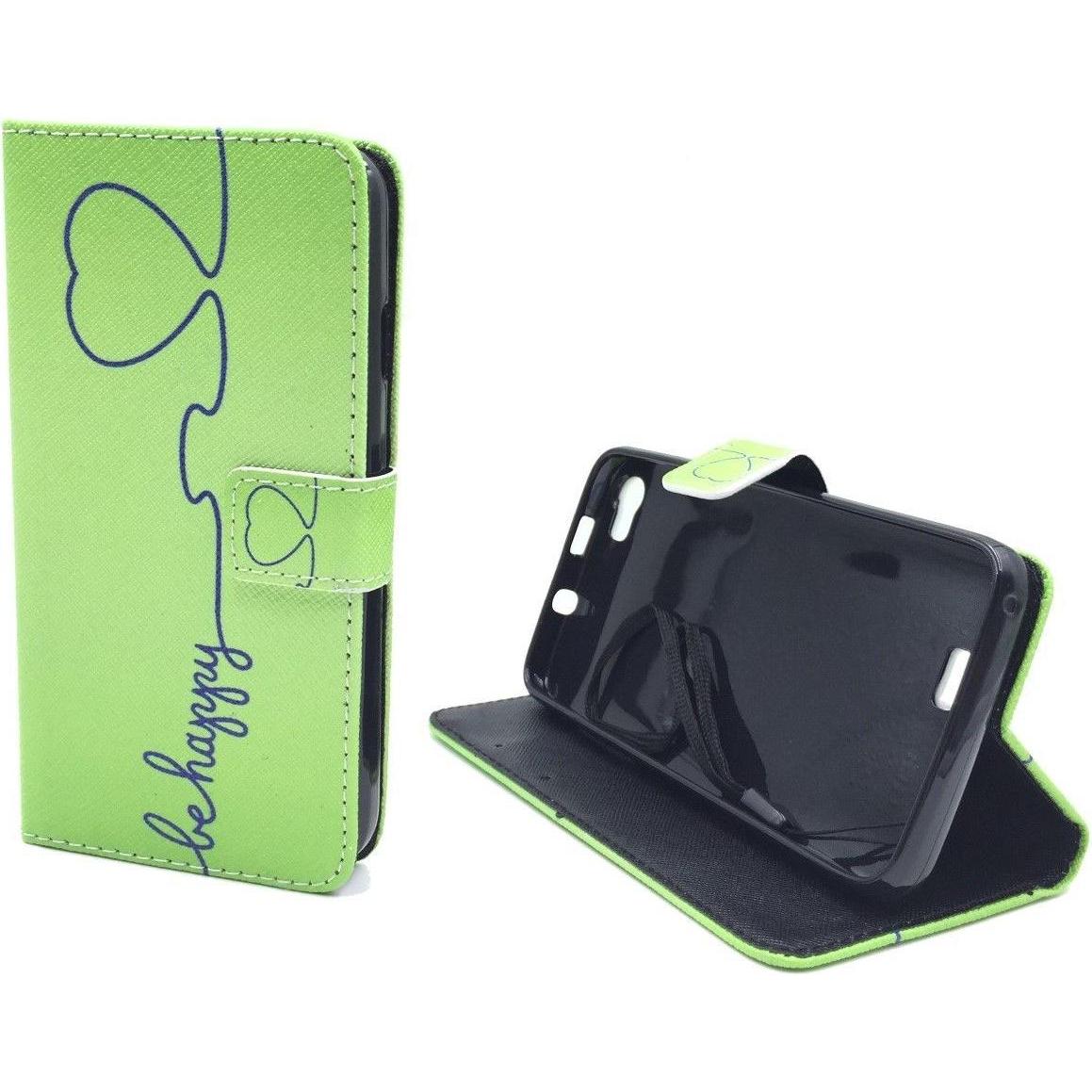 Thumbnail - König Design Schutz Hülle für Wiko Lenny Be Happy Grün Tasche Cover Case + 1 Panzer Schutz Glas Neu (Wiko Lenny), Smartp...