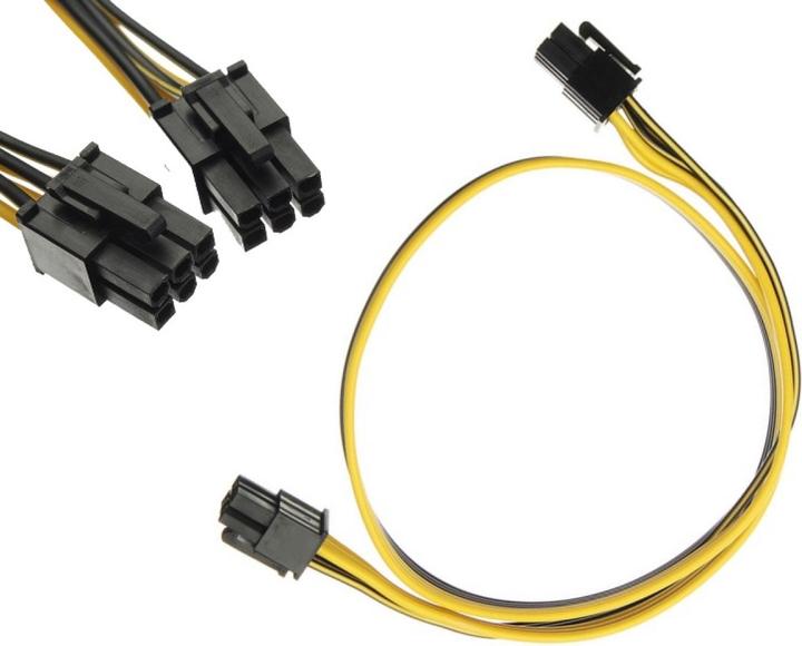 Immagine prodotto PowerGuard Cavo di alimentazione GPU PCI-E da 6 pin (maschio) a 6 pin (maschio) 0,5 m