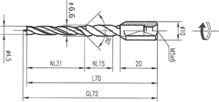 Image du produit Dusafix Machines Mèche étagée pour (4,5 mm, 6 mm)