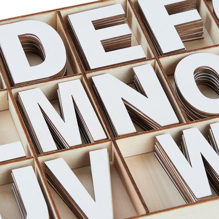 Image du produit Relaxdays 208pcs Lettres en bois