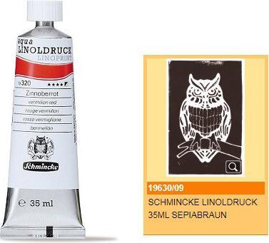 Image du produit Schmincke Encre linogravure brun sépia (Sépia, 35 ml)