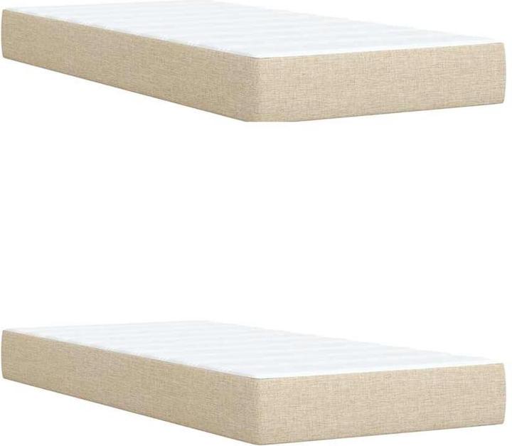 Produktbild vidaXL Bo x springbett mit Matratze 200 x 200 cm Stoff (200 x 200 cm)