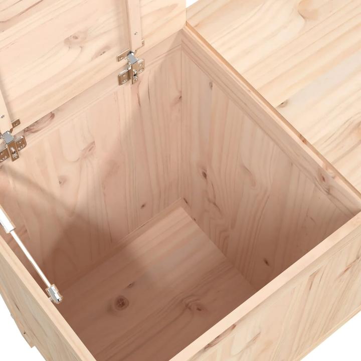 Actual product image vidaXL Laundry chest black 44x44x76cm solid wood pine laundry basket wooden chest