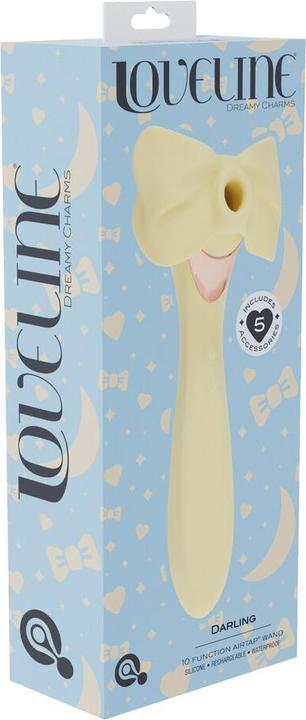 Produktbild Loveline Darling - AirTap Wand Vibrator with Five Head Attachments - Yellow