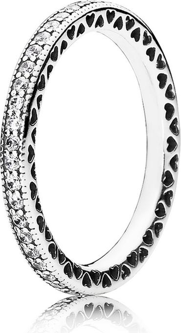 Actual product image Pandora Ring Infinite Hearts (48, 925 Silver)