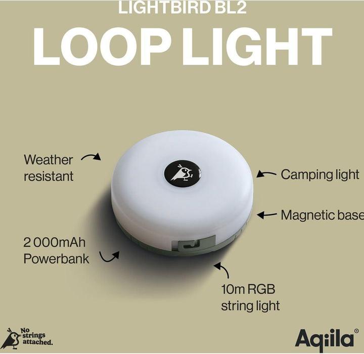 Actual product image Aqiila Lightbird BL2 - Loop Light with powerbank (9.50 m)