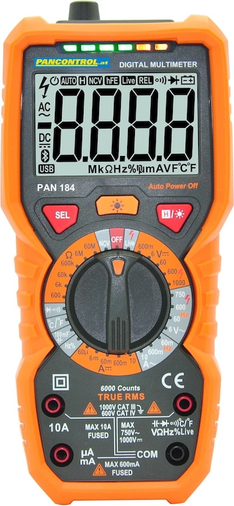 Image du produit Pancontrol Multimètre numérique 1000V True RMS (CAT III 1000V, CAT IV 600V)