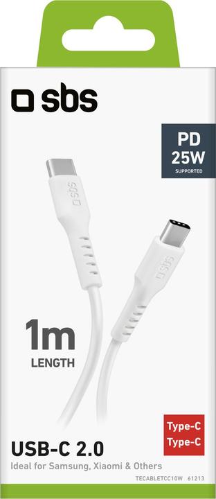 Actual product image SBS Cable (USB C, 1 m (1 m, USB 2.0, 25 W)