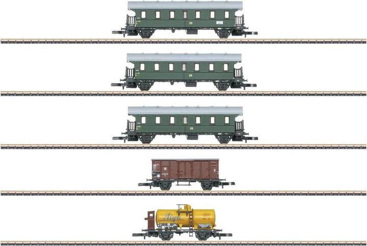 Märklin 87503 Z Set of 5 DR Rüganer Bäder-PmG cars (Track Z)