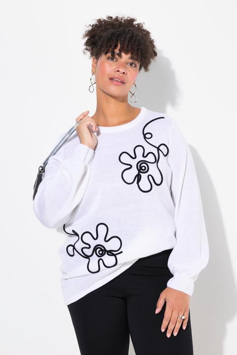 Produktbild Miamoda Pullover, Blumen, Ballon-Langarm (46, 48)