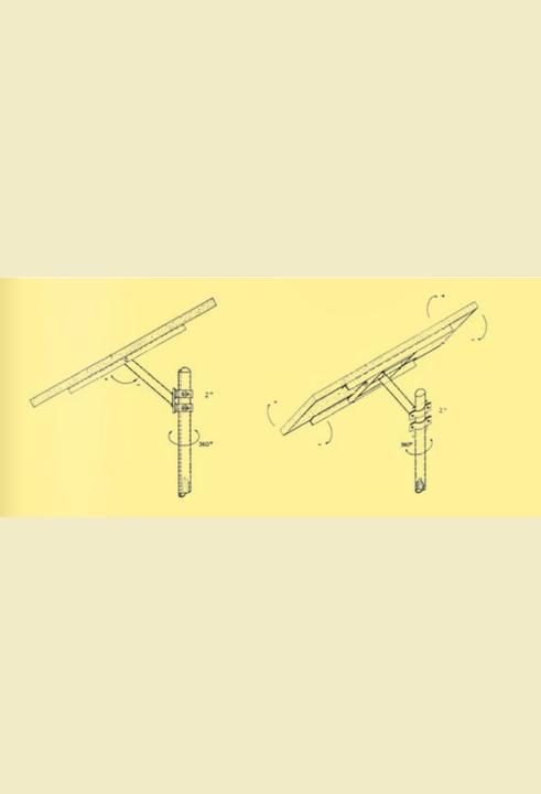 Actual product image Maurelma Richtbarer Masthalter 1130x700 mm (Solar system mounting material)