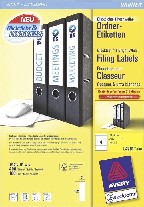 Produktbild Avery Ordner-Etiketten