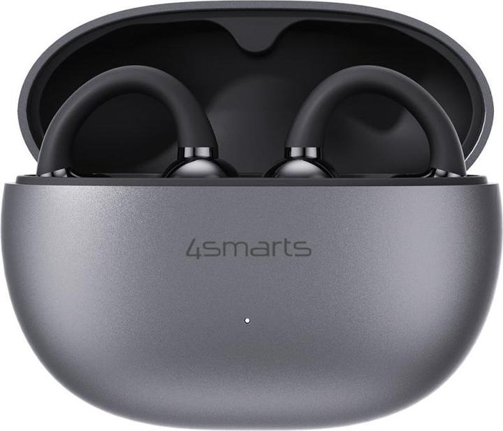 Produktbild 4smarts Open-Ear-Kopfhörer SkyBuds Clip Grau, Detailfarbe: Grau (NC, 6 h, Kabellos)