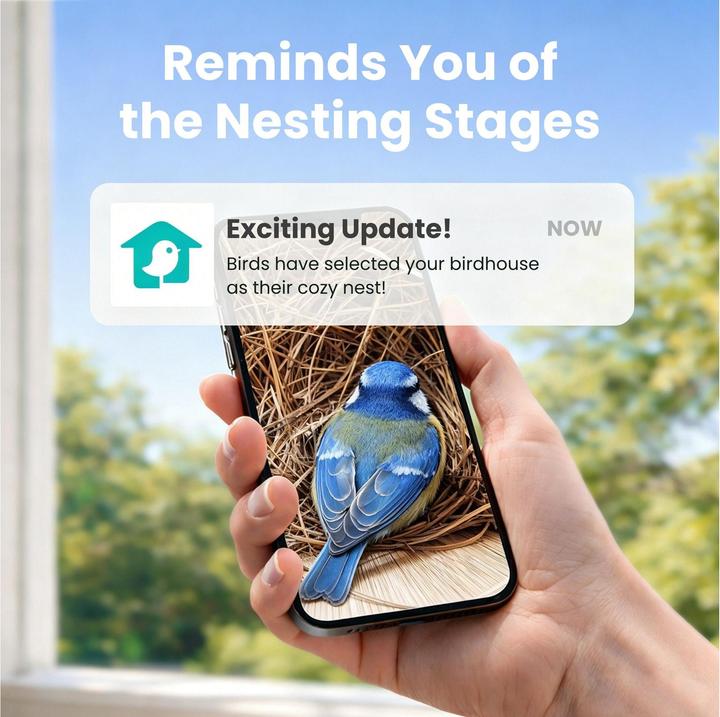 Actual product image Birdfy Nesting box with camera and solar